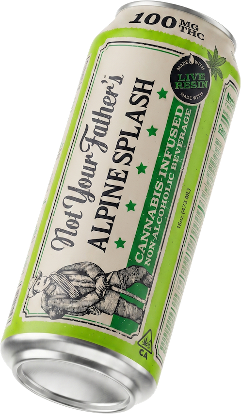 Alpine Splash cannabis soda can